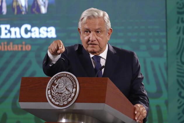 Mexiko, Andres Manuel Lopez Obrador Pressekonferenz in Mexiko-Stadt President Lopez Obrador Meet With Media Mexican President Andres Manuel Lopez Obrador meet with the media during his daily morning news conference at National Palace. on May 7, 2021 in Mexico City, Mexico. Mexico City Mexico group-mexicanp210507_npz1v Copyright: xEyepixx