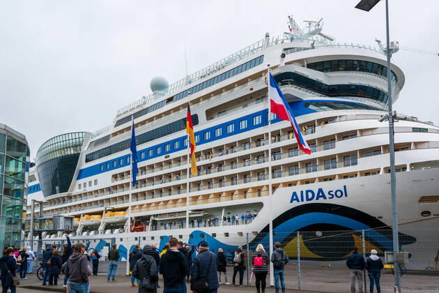 Kiel, 13 May 2021 Port of Kiel, Port of Kiel The AIDAsol will be the first cruise ship to arrive in Kiel on 13 May in preparation for the new cruise season First cruises to the Baltic Sea start on the Whitsun weekend