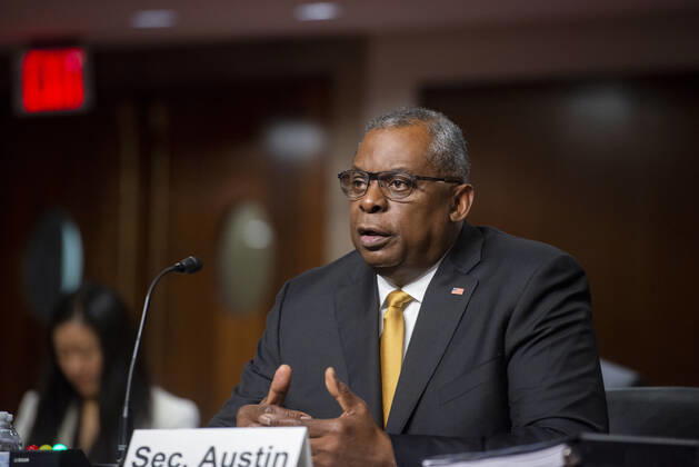 US Secretary of Defense Lloyd Austin III, appears before a Senate Committee on Armed Services hearing to examine the Department of Defense budget posture in review of the Defense Authorization Request for fiscal year 2022, in the Dirksen Senate Office Building in Washington, DC, Thursday, June 10, 2021. Copyright: xRodxLamkeyx xCNPx MediaPunchx