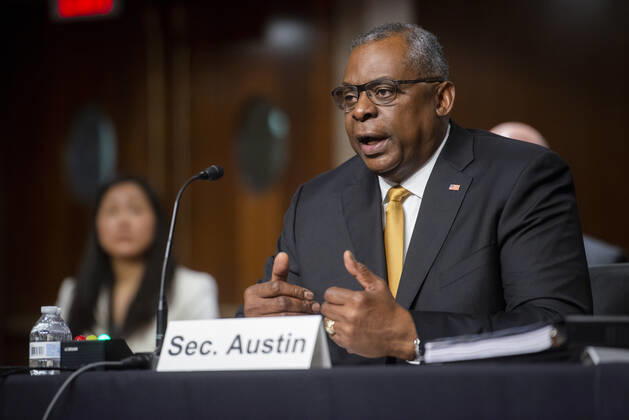 US Secretary of Defense Lloyd Austin III, appears before a Senate Committee on Armed Services hearing to examine the Department of Defense budget posture in review of the Defense Authorization Request for fiscal year 2022, in the Dirksen Senate Office Building in Washington, DC, Thursday, June 10, 2021. Copyright: xRodxLamkeyx xCNPx MediaPunchx