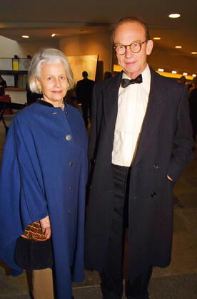 Jewish Museum 09 09 2001 Politician Dr Hans Otto Braeutigam Mrs Hildegard, State Act for the ceremonial opening Jewish Museum in the Berlin Philharmonic Hall, Herbert von Karajan Strasse 1, Berlin 09 09 2001 XXX