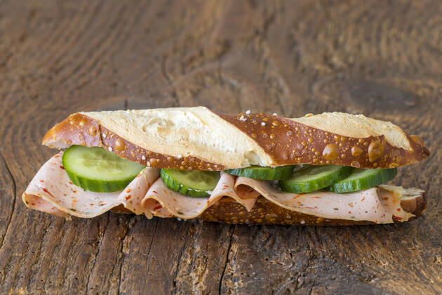 Bavarian pretzel stick with liver loaf 1035308523