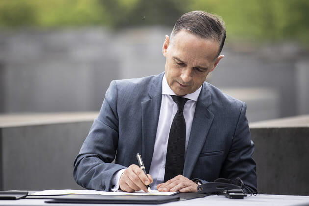 Heiko Maas, Federal Minister of Foreign Affairs, photographed during a joint visit to the Holocaust Memorial with Antony Blinken not in picture , Secretary of State of the United States of America, in Berlin, 24 06 2021 Berlin Germany Copyright: xFlorianxGaertner photothek.dex