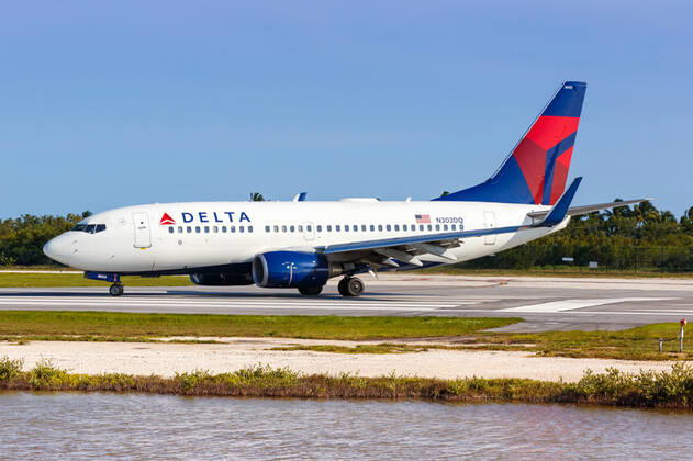 Atlanta, United States 4 April 2019 A Delta Air Lines Boeing 737 700 aircraft with registration N303DQ at Key West EYW Airport in the United States. 1084208754