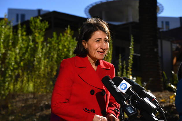 GLADYS BEREJIKLIAN COVID19 PRESSER, NSW Premier Gladys Berejiklian speaks to the media during a press conference in Sydney, Saturday, June 26, 2021. ( NO ARCHIVING, EDITORIAL USE ONLY, NO USE IN BOOKS WITHOUT CONSENT SYDNEY NSW AUSTRALIA  Copyright: xMICKxTSIKASx 20210626001552622531