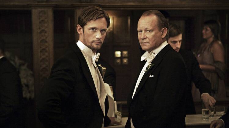 Alexander Skarsgard & Stellan Skarsgard Characters: Michael, Jack Film: Melancholia (DK SWE FR DE 2011) Director: Lars Von Trier 18 May 2011  Copyright: MaryxEvansxAFxArchivexMagnoliaxPictures 13049228 EDITORIAL USE ONLY