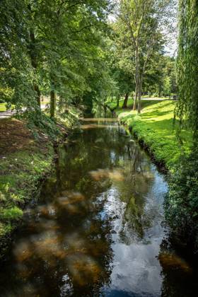 Berlin Pankow, Bürgerpark Pankow, park with river Panke Berlin Pankow