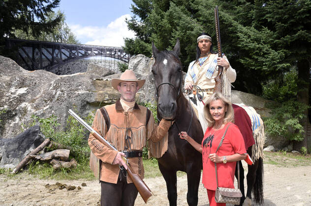 Sven Kramer, Matthias M and Hella Brice at the South German Karl May Festival on the open-air stage in the Event Park Western City Dasing, 31 07 2021 Foto:xS.xAdamx xFuturexImage