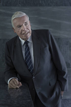 KLAUS MICHAEL KUEHNE IN SCHINDELLEGI Klaus Michael Kuehne, majority shareholder and member of the Board of Directors of Kuehne Nagel International AG, on Thursday 18 06 15 after an interview at the headquarters of the logistics and freight transport company in the district of Schindellegi in the municipality of Feusisberg Schwyz Switzerland Suisse Svizzera Switzerland  Copyright: Ex-PressxMarkusxFortex MFO20150618_012