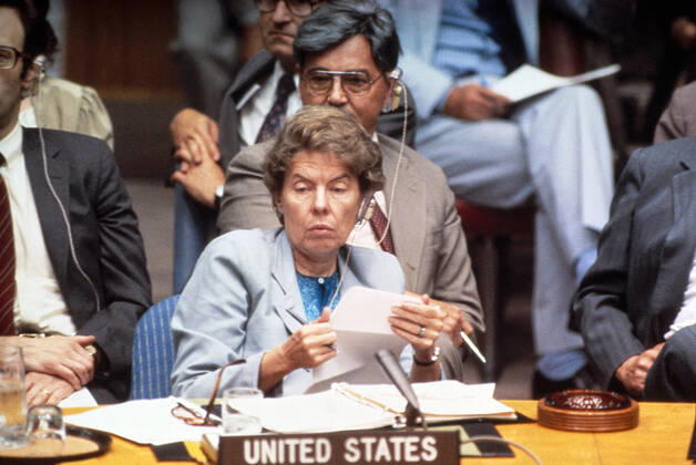 Jeane Kirkpatrick, U.S. Ambassador to the U.N. New York City, New York, USA, Bernard Gotfryd, June 12, 1981  Copyright: xCircaxImagesx ghi-circa10004
