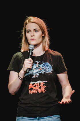 Hazel Brugger Bern, Switzerland. 14th, August 2021. The Swiss-German comedian Hazel Brugger performs a live stand-up comedy show at Bierh?beli in Bern. Bern Switzerland Copyright: xGonzalesxPhoto TilmanxJentzschx