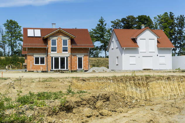 New development of a housing estate, Germany building of single family houses, Germany BLWS653195 Copyright: xblickwinkel McPHOTO B.xLeitnerx