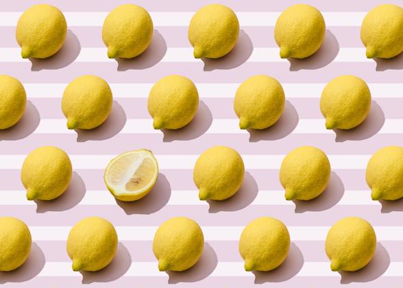 Pattern of fresh lemons wing single one halved FLMF00679
