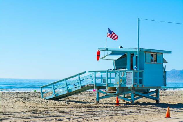 lifeguard hut in Santa Monica, 14.10.2020, Copyright: xAlKancx Panthermedia28633794