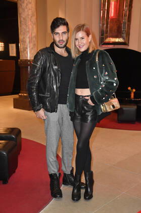 Wolke Hegenbarth with partner Oliver Vaid at the opening of the new restaurant Chiaro at the Hotel de Rome Berlin, 24 10 2021 Foto:xN.xKubelkax xFuturexImage