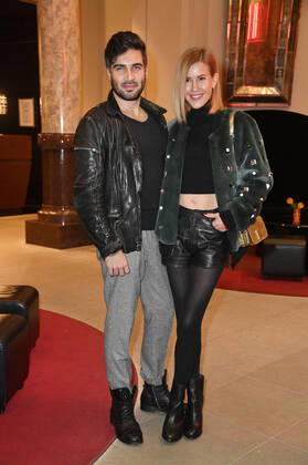 Wolke Hegenbarth with partner Oliver Vaid at the opening of the new restaurant Chiaro at the Hotel de Rome Berlin, 24 10 2021 Foto:xN.xKubelkax xFuturexImage
