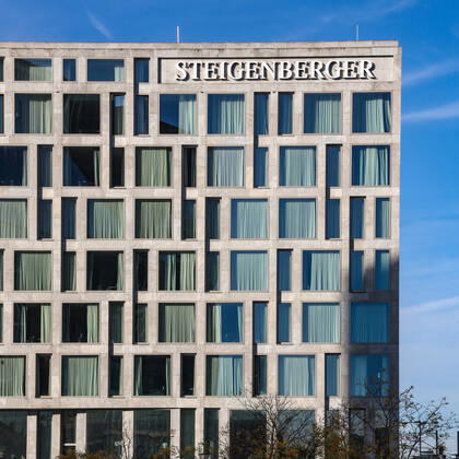 DEU, Germany, Berlin, 25 10 2021 Steigenberger Hotel Am Kanzleramt, hotel rooms Deutsche Hospitality, formerly Steigenberger Hotel Group, owned by Huazhu Group exterior view