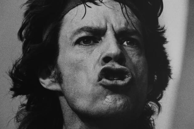 The Rolling Stones frontman Mick Jagger shows off his infamous pout during a gig at Roundhay Park, Leeds, England. , Mick Jagger Roundhay Park, Leeds, UK, Ref:VM SHO Mick Jagger close up pout.jpg, Mick Jagger, The Rolling Stones, gig, Roundhay Park, Leeds, Live at Leeds, UK Copyright: xVarleyxMediax