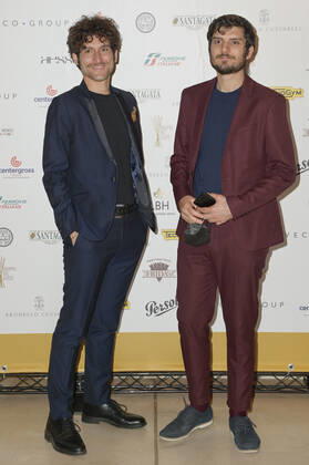 November 8, 2021, Rome, Italy: Fabrizio Colica and Claudio Colica attend the red carpet of the 61st Globo D Oro Award at the Auditorium Parco della Musica. Rome Italy - ZUMAs197 20211108_zaa_s197_122 Copyright: xMarioxCartellix