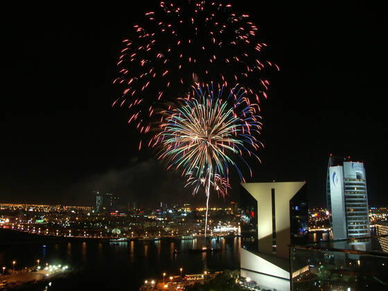Fireworks over Dubai, United Arab Emirates, Dubai fireworks over Dubai, United Arab Emirates, Dubai BLWS655683 Copyright: xblickwinkel McPHOTO C.xAmmeringx