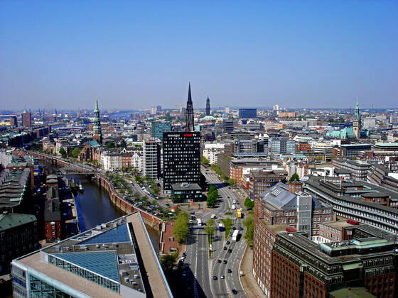 Germany, Hamburg, City, aerial view McPWAL McPWAL
