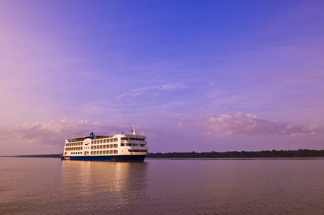 Iberostar Grand Amazon Cruise Ship on the Amazon River , Brazil, Amazon region Iberostar Grand Amazon Cruise Ship on the Amazon River, Brazil, Amazon region BLWS657115 Copyright: xblickwinkel McPHOTO M.xDeFreitasx