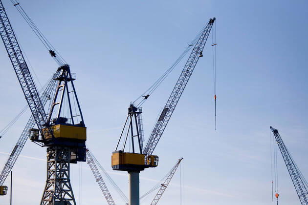 Kraene, Germany, Hamburg, Port of Hamburg cranes, Germany, Hamburg, Port of Hamburg BLWS656139 Copyright: xblickwinkel McPHOTO C.xAmmeringx