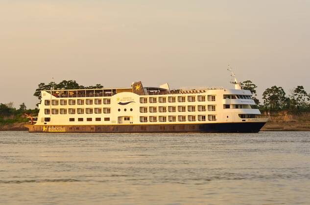 Iberostar Grand Amazon Cruise Ship on the Amazon River , Brazil, Amazon region Iberostar Grand Amazon Cruise Ship on the Amazon River, Brazil, Amazon region BLWS657111 Copyright: xblickwinkel McPHOTO M.xDeFreitasx