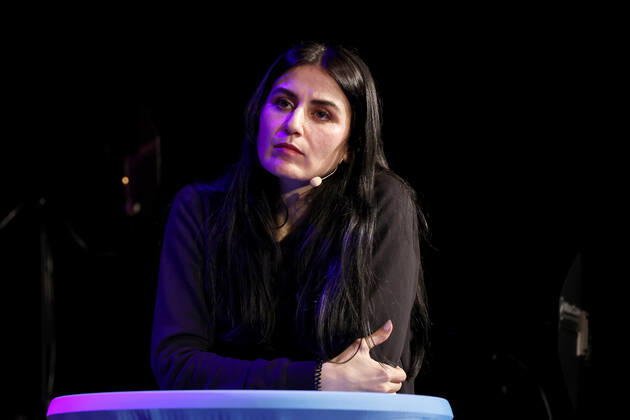 Karosh Taha at the Long Night on Diversity in German-Language Literature at Gloria Cologne, 15 11 2021 Foto:xC.xHardtx xFuturexImage