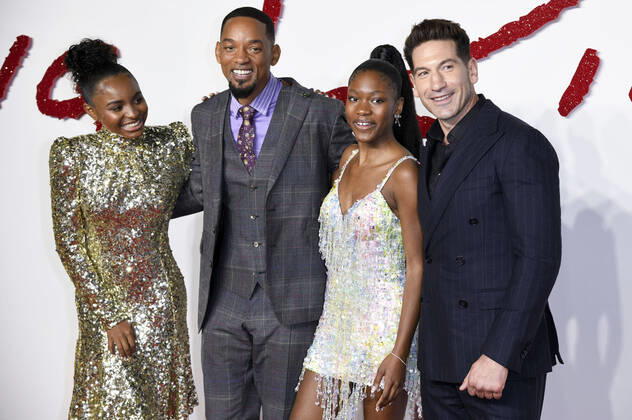 Saniyya Sidney, Will Smith, Demi Singleton and Jon Bernthal at the premiere of the feature film King Richard at Curzon Mayfair London, 17 11 2021 Foto:xS.xVasx xFuturexImage
