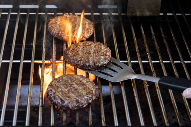 Food, Fast Food, Burger Burgers cooking on barbecue grill model released, CHPF00799