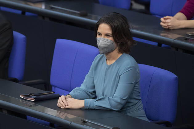 Annalena BAERBOCK Buendnis 90 die Gruenen, Bündnis 90 die Grünen , Federal Minister of Foreign Affairs, Foreign Office, 5 Plenary Session of the German Bundestag with the election and swearing-in of the Federal Chancellor and the Federal Ministers, German Bundestag in Berlin, Germany on 08 12 2021