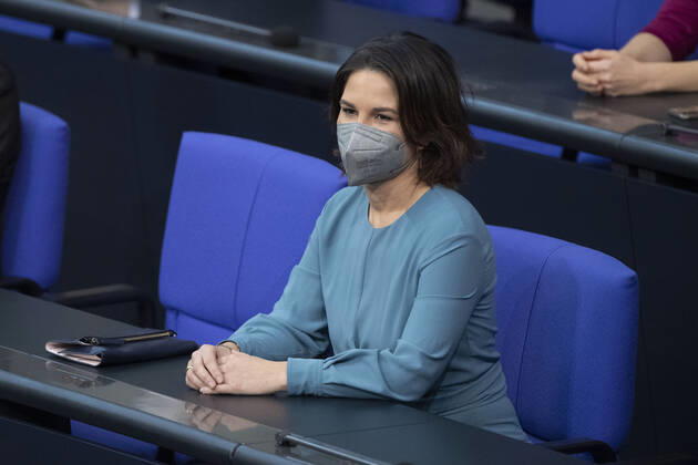 Annalena BAERBOCK Buendnis 90 die Gruenen, Bündnis 90 die Grünen , Federal Minister of Foreign Affairs, Foreign Office, 5 Plenary Session of the German Bundestag with the election and swearing-in of the Federal Chancellor and the Federal Ministers, German Bundestag in Berlin, Germany on 08 12 2021