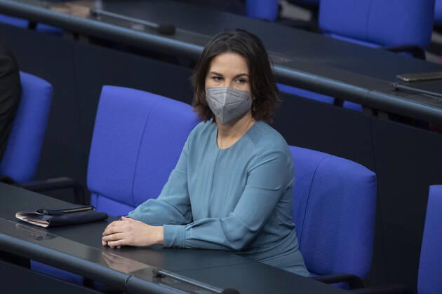 Annalena BAERBOCK Buendnis 90 die Gruenen, Bündnis 90 die Grünen , Federal Minister of Foreign Affairs, Foreign Office, 5 Plenary Session of the German Bundestag with the election and swearing-in of the Federal Chancellor and the Federal Ministers, German Bundestag in Berlin, Germany on 08 12 2021