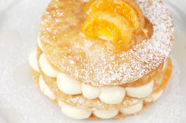  millefeuille with tangerine, 28.10.2020, Copyright: xolinchukx Panthermedia09994822