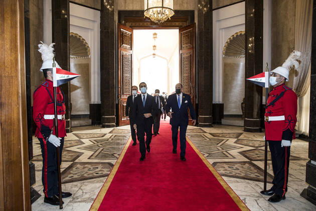 December 23, 2021, Roma, Italia: Italian Foreign Minister Luigi Di Maio arrives for the meeting with the Iraqi President Barham Salih during the mission to Baghdad, Iraq, 23 December 2021. ANSA ANGELO CARCONI Roma Italia - ZUMAa110 20211223_zaf_a110_019 Copyright: xAngeloxCarconix