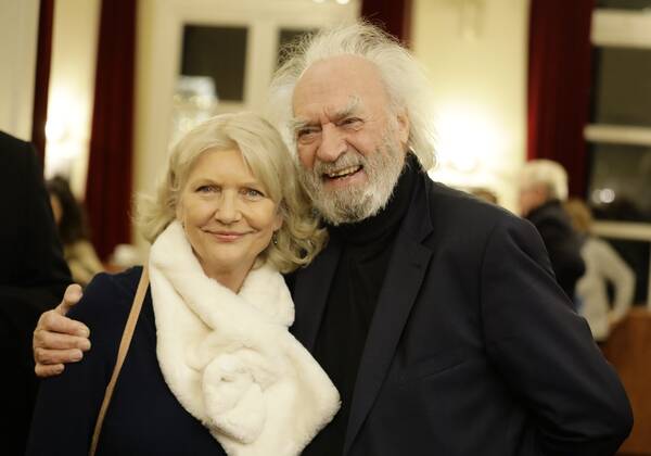 Achim Wolff with wife Rita Feldmeier at the theater premiere of Rent a friend, Germany, Berlin, Schlosspark Theater, RENT A FRIEND, Comedy by Folke Braband, With Caroline Beil, Bürger Lars Dietrich, Alessija Lause TORSTEN MÜNCHOW
