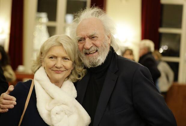 Achim Wolff with wife Rita Feldmeier at the theater premiere of Rent a friend, Germany, Berlin, Schlosspark Theater, RENT A FRIEND, Comedy by Folke Braband, With Caroline Beil, Bürger Lars Dietrich, Alessija Lause TORSTEN MÜNCHOW