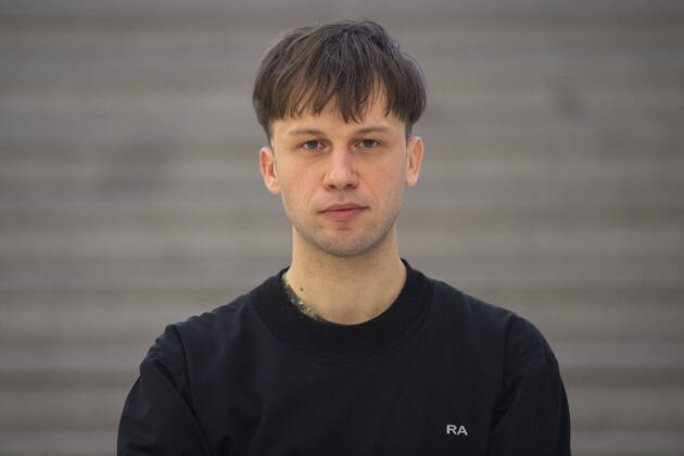 David Priculik attends a press conference on laureates of Jindrich Chalupecky Prize 2022 in National Gallery - Veletrzni palac, Prague, Czech Republic, on Wednesday, January 12, 2022. (CTKxPhoto OndrejxDeml) CTKPhotoP2022011203994  dml_004