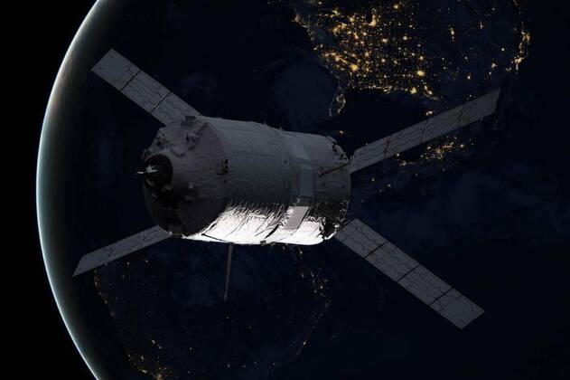 IMAGO Creative: 2022 Aussichten  Cargo spacecraft - The Automated Transfer Vehicle over the planet Earth., 26.09.2021, Copyright: xGalaxy-imagesx Panthermedia24041872