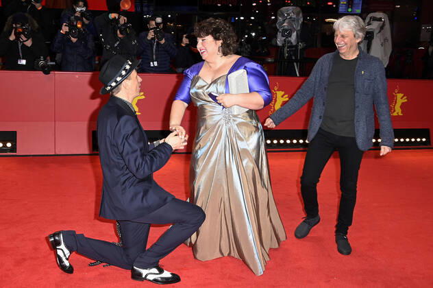 Alexander Scheer, Meltem Kaptan and Andreas Dresen at the Opening Ceremony with the premiere of the feature film Peter von Kant at the Berlinale 2022 72 Berlin International Film Festival at the Berlinale Palast Berlin, 10 02 2022 Foto:xF.xKernx xFuturexImage
