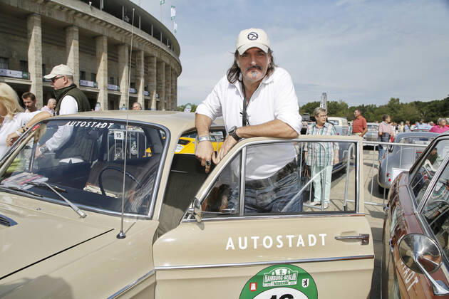 Andreas Hoppe with his Audi l Bj 1967 8 Hamburg Berlin Classics Rally 2015 Departure on 27 August 2015 at Olympic Stadium Berlin Copyright: xVISTAPRESS xLanaxYassi