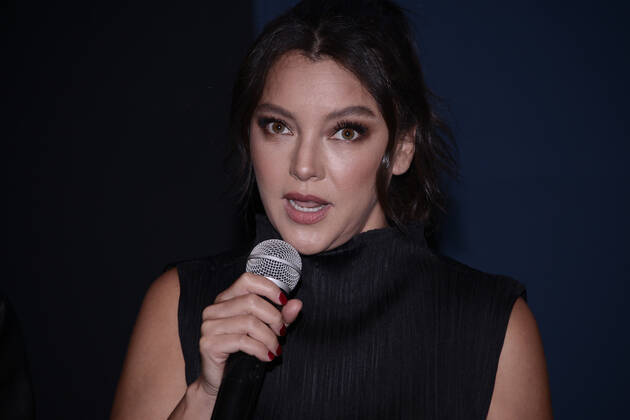 Prueba Perfecta Theater Press Conference MEXICO CITY, MEXICO - FEB 17, 2022: Actress Sara Maldonado speaks during the press conference of the Prueba Perfecta theater play at Foro Shakespeare. On February 17, 2022 in Mexico City, Mexico. (Photo by Carlos Tischler Eyepix Group) Copyright: xCarlosxTischlerx xEyepixxGroupx EYEPIX_CT_17022022_56018