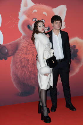 February 25, 2022, Rome, Italy: Carlotta Fiasella (L) attends at the red carpet of Disney movie Red at The Space Cinema Moderno. Rome Italy - ZUMAs197 20220225_zaa_s197_528 Copyright: xMarioxCartellix