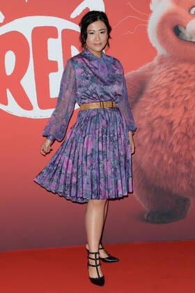 February 25, 2022, Rome, Italy: Domee Shi attends at the red carpet of Disney movie Red at The Space Cinema Moderno. Rome Italy - ZUMAs197 20220225_zaa_s197_545 Copyright: xMarioxCartellix