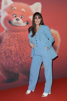 February 25, 2022, Rome, Italy: Teresanna Pugliese attends at the red carpet of Disney movie Red at The Space Cinema Moderno. Rome Italy - ZUMAs197 20220225_zaa_s197_567 Copyright: xMarioxCartellix