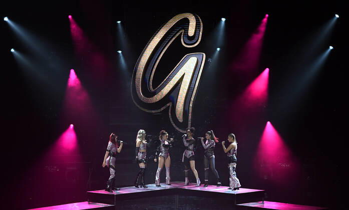 EUROVISION AUSTRALIA FINAL, Pop group G-NAT!ON are seen performing their song Bite Me during the Eurovision Australia Decides 2022 final at the Gold Coast Convention and Exhibition Centre on the Gold Coast, Saturday, February 26, 2022. ( NO ARCHIVING, EDITORIAL USE ONLY, NO USE IN BOOKS WITHOUT CONSENT GOLD COAST QLD AUSTRALIA  Copyright: xDARRENxENGLANDx 20220226001628325090