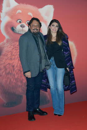 February 25, 2022, Rome, Italy: Enrico Brignano (L) and Flora Canto (R) attend at the red carpet of Disney movie Red at The Space Cinema Moderno. Rome Italy - ZUMAs197 20220225_zaa_s197_596 Copyright: xMarioxCartellix