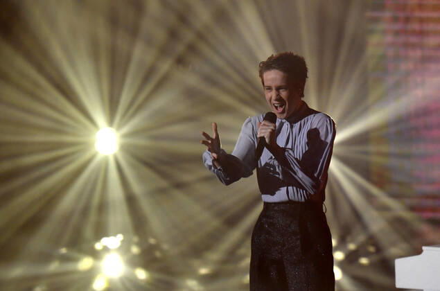 EUROVISION AUSTRALIA FINAL, Jude York is seen performing the song I Won t Need to Dream during the Eurovision Australia Decides 2022 final at the Gold Coast Convention and Exhibition Centre on the Gold Coast, Saturday, February 26, 2022. ( NO ARCHIVING, EDITORIAL USE ONLY, NO USE IN BOOKS WITHOUT CONSENT GOLD COAST QLD AUSTRALIA Copyright: xDARRENxENGLANDx 20220226001628339293