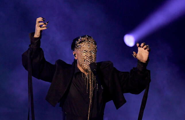 EUROVISION AUSTRALIA FINAL, Sheldon Riley is seen performing the song Not The Same during the Eurovision Australia Decides 2022 final at the Gold Coast Convention and Exhibition Centre on the Gold Coast, Saturday, February 26, 2022. ( NO ARCHIVING, EDITORIAL USE ONLY, NO USE IN BOOKS WITHOUT CONSENT GOLD COAST QLD AUSTRALIA Copyright: xDARRENxENGLANDx 20220226001628348518
